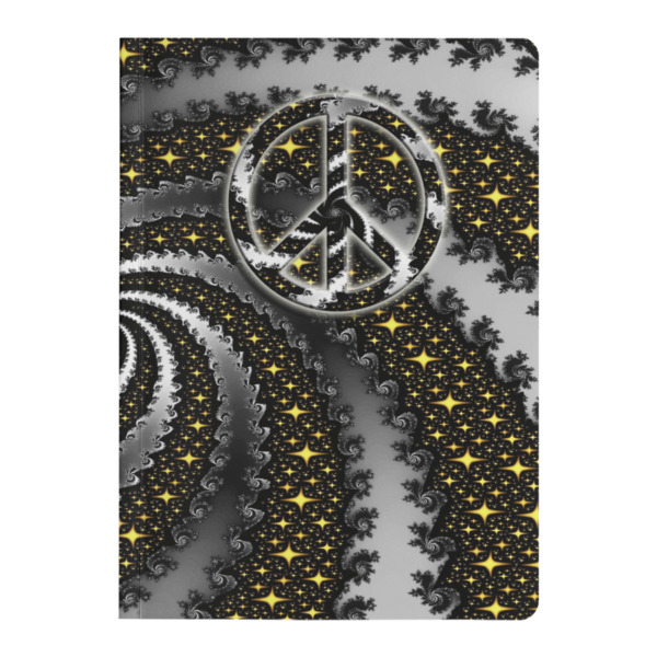 #fractalpads Gold Star Peace Paperback Journal